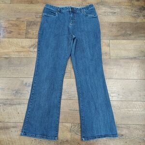 Smith's Bootcut Denim Jeans Women's 14 Blue Cotton Blend High Rise Medium Wash